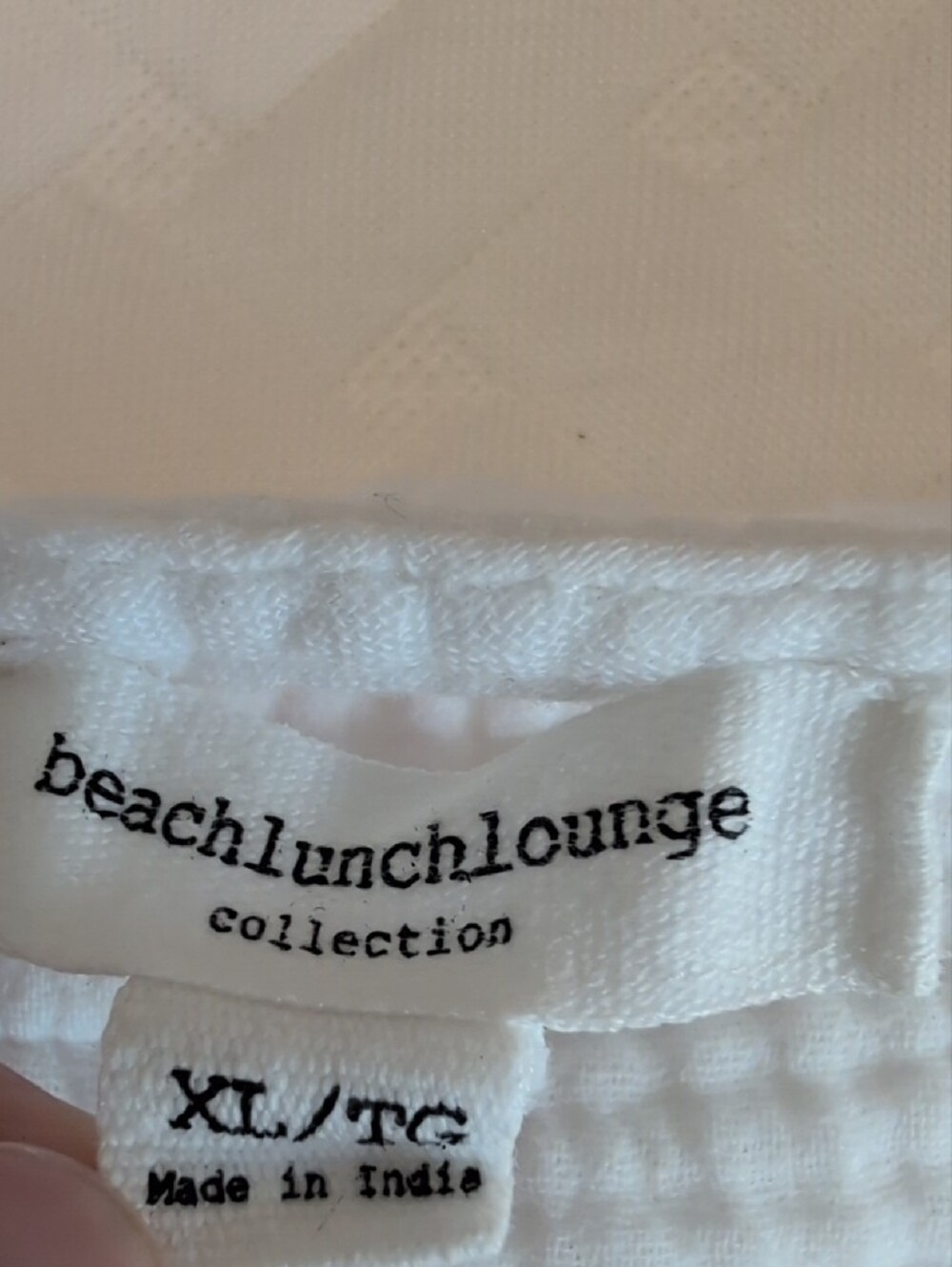 BEACH LUNCH LOUNGE Cotton Gauze Short Sleeve Top White Relaxed Ruffle Trim XL - Picture 6 of 10